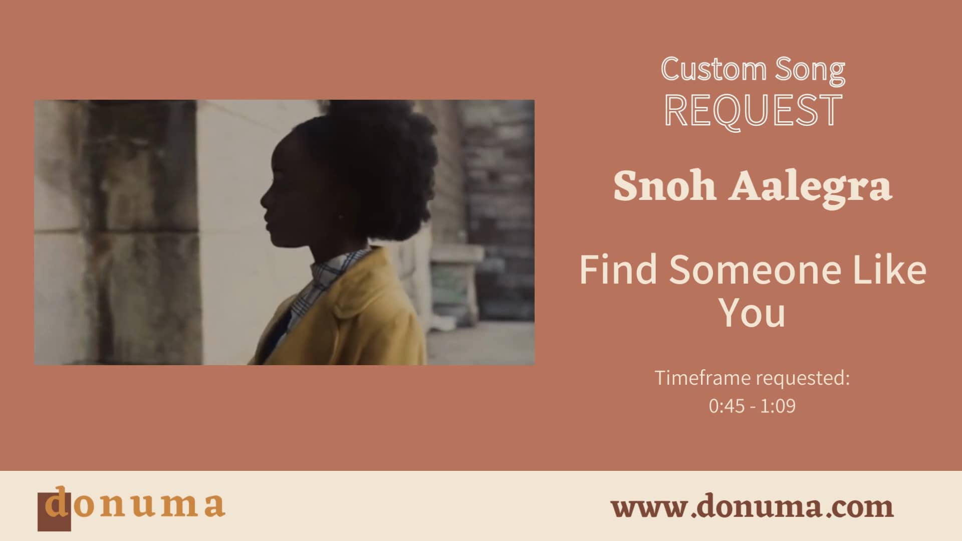 Find Someone Like You By Snoh Aalegra Custom Melody Music Box On Vimeo