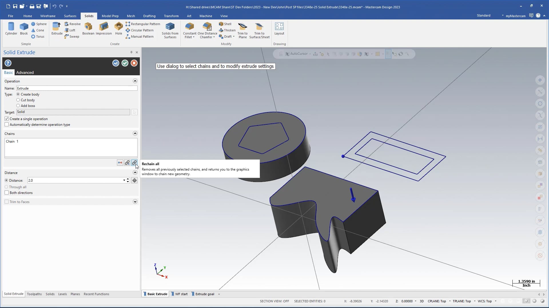 Solid Extrude Function