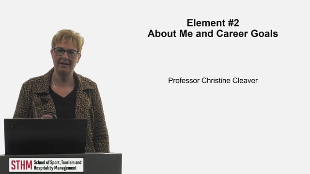 Login to view Element #2 About Me and Career Goals