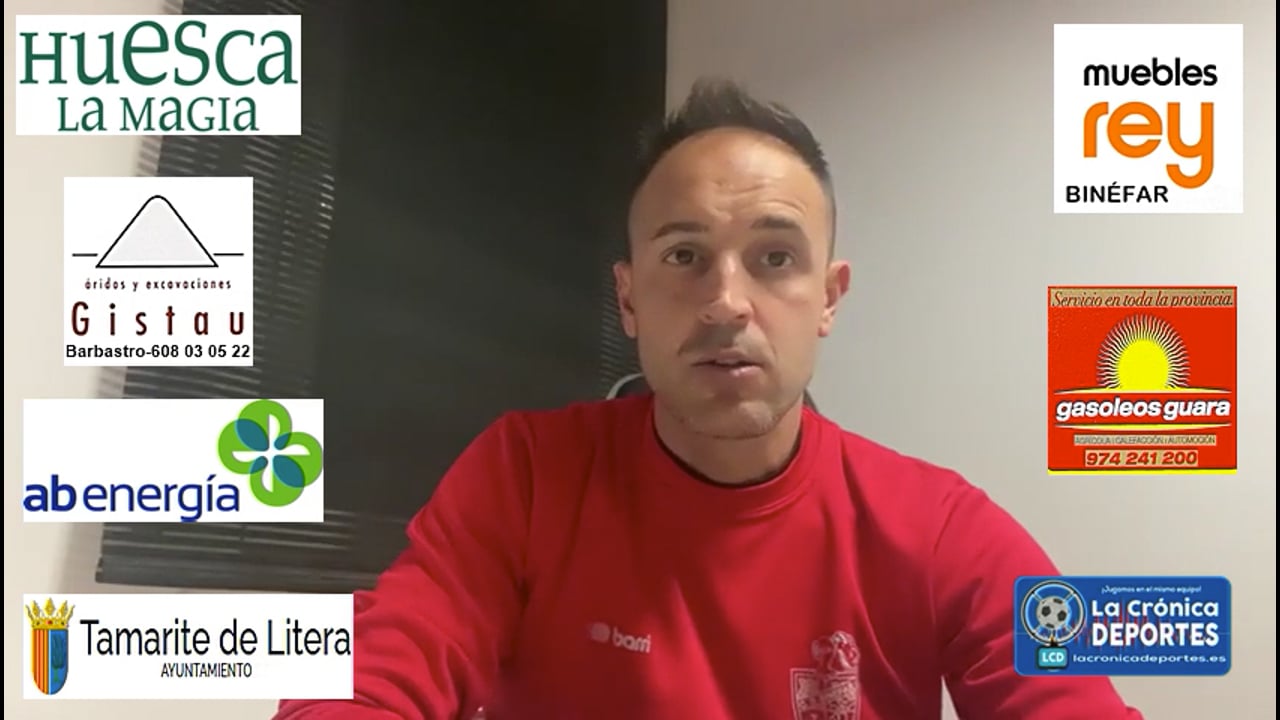 DAVID GIMÉNEZ (Entrenador Binéfar) CD Binéfar 0-2 CD La Almunia / Jornada 20 / 3ª División