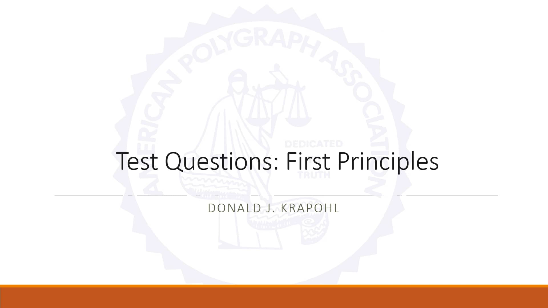 Test Questions - First Principles on Vimeo