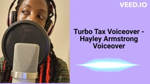 Black Voice Actress | Black Female Voice Actress | Hayley Armstrong | VO spot for Turbo Tax