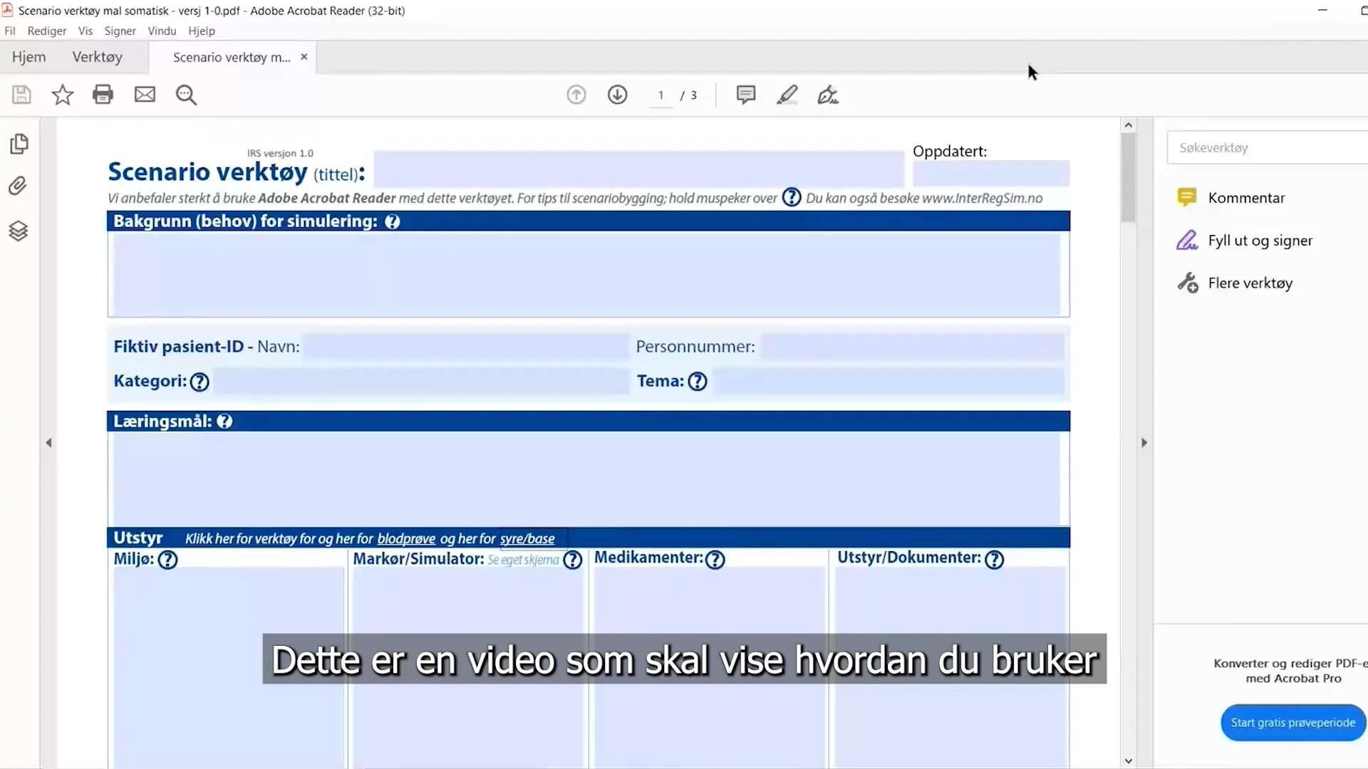 Kort demonstasjon av scenarioverktøy on Vimeo
