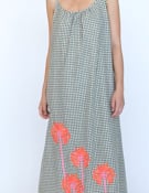 Video: DRESS MARTINA EMB GREEN CICHY LINEN COTTON