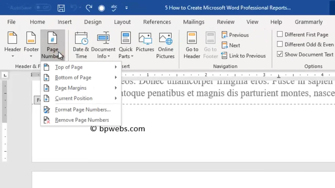 add-page-numbers-to-existing-headers-and-footers-in-microsoft-word-on-vimeo