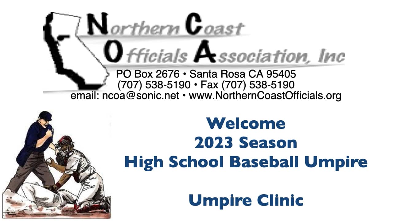 2023 NCOA Baseball Umpire Clinic on Vimeo