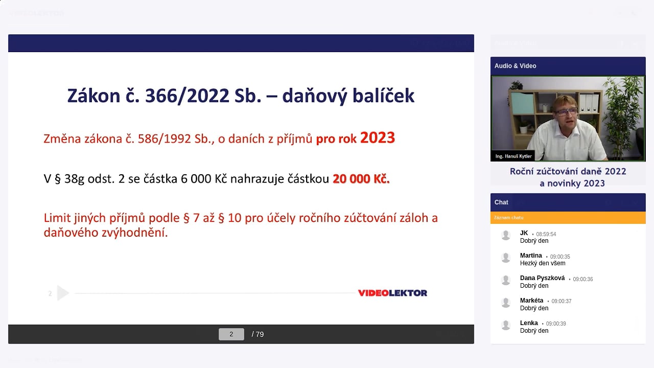 Roční zúčtování daně 2022 a novinky 2023