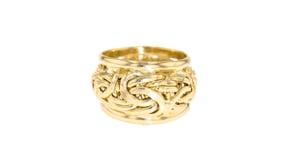 14kt Yellow Gold Byzantine Link Ring