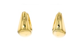 Italian 18kt Yellow Gold Over Sterling Wide Hoop Earrings. 1 18