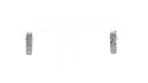14 ct. t.w. Diamond Huggie Hoop Earrings in 14kt White Gold. 38