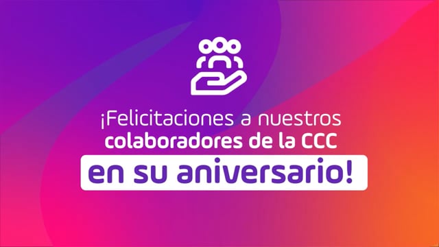 #AniversarioCCC ¡Felicidades a todos nuestros colaboradores por su tiempo y dedicación!