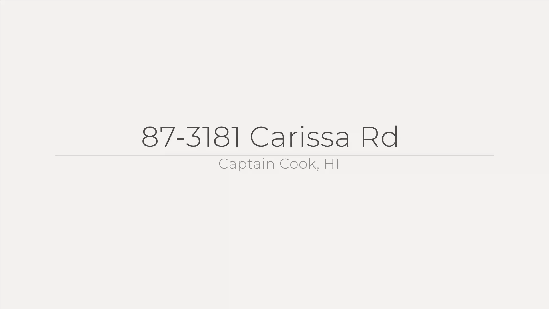 873181 Carissa Rd, Captain Cook, HI on Vimeo