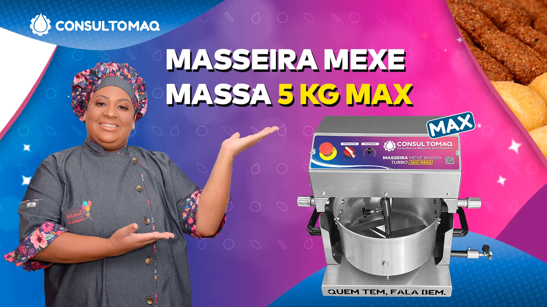 Masseira Mexe Massa Turbo 5kg MAX, Aço Inxo e Panela de Alumínio