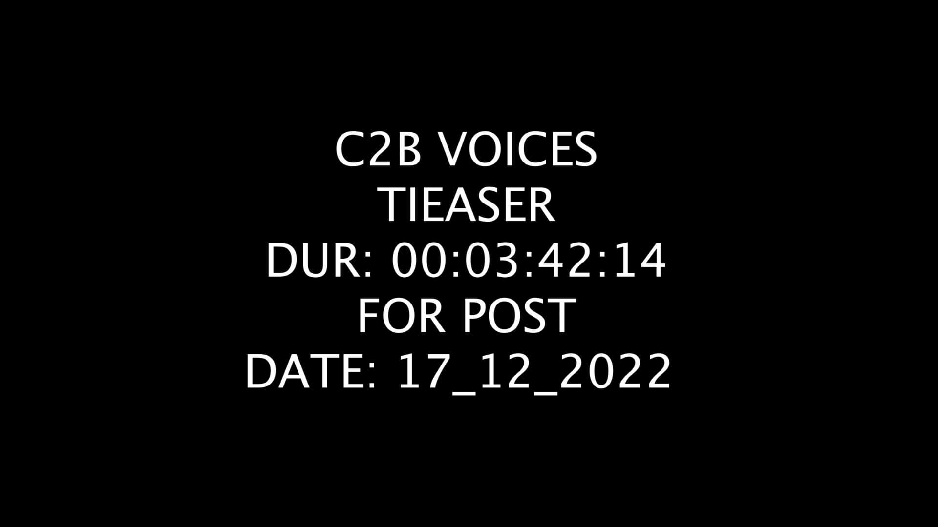 C2B Voices_Singing Reality Show