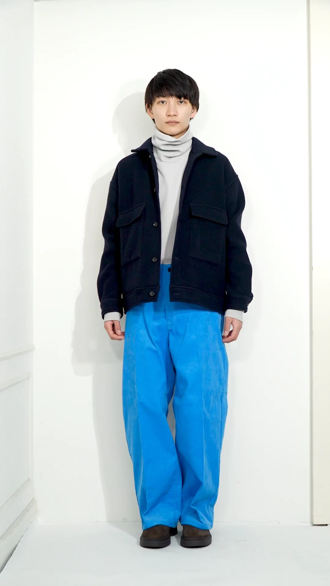 【超希少】kolor 17A/W メルトンウールジャケット ネイビー 超希少】kolor 17A/W メルトンウールジャケット ネイビー - メルカリ