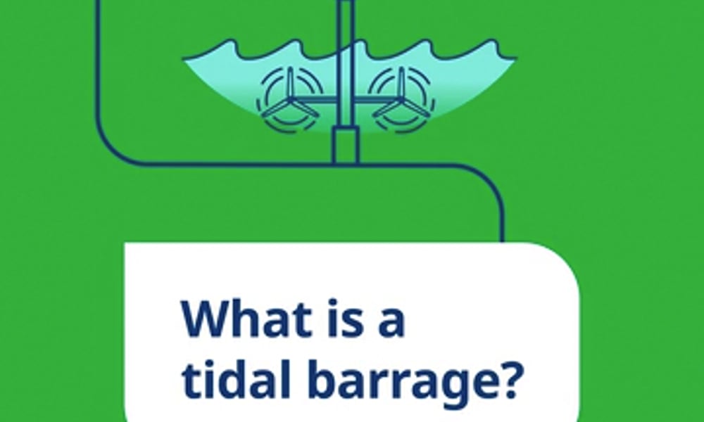 What is a tidal barrage? Image