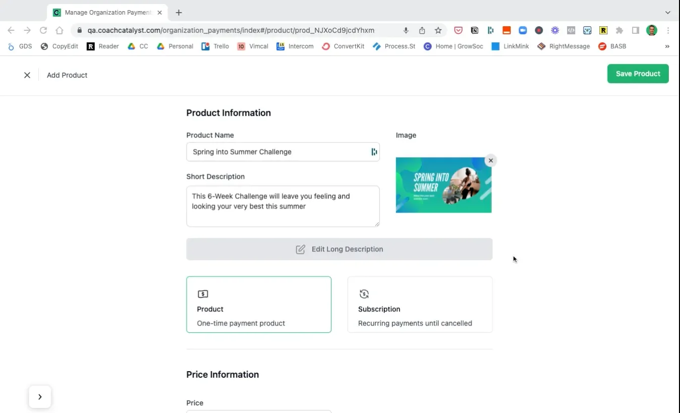 Setup a Product on Vimeo