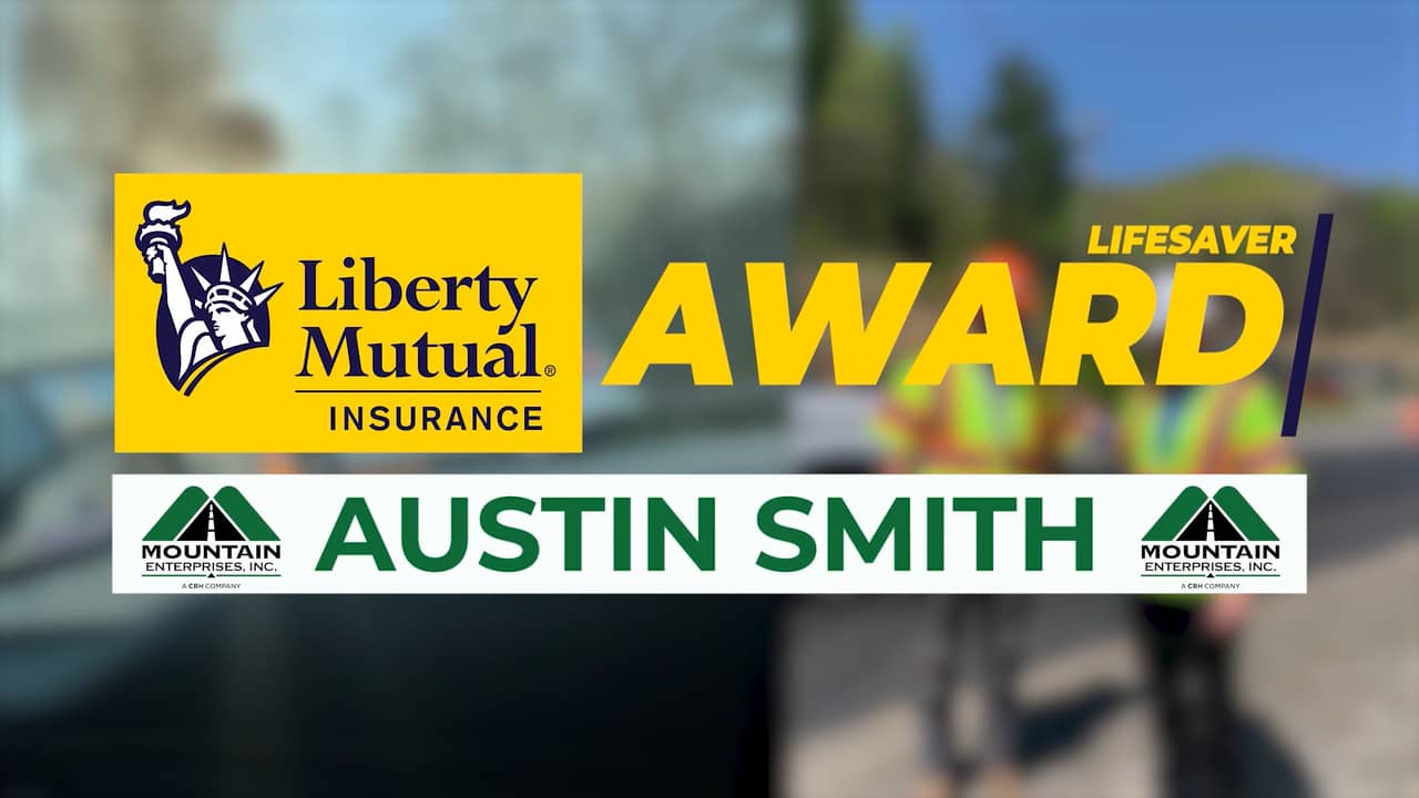 Liberty Mutual Lifesaver Award Austin Smith of Mountain Enterprises