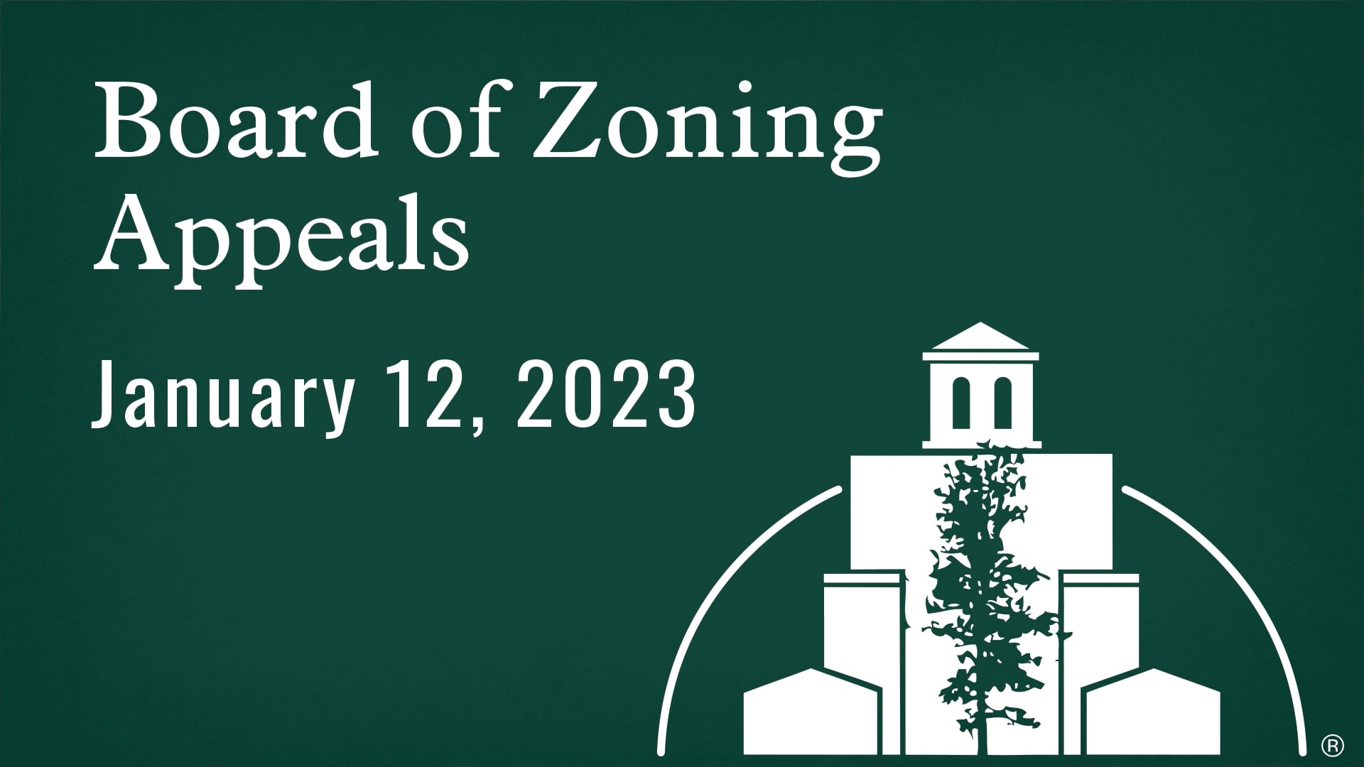 Board of Zoning Appeals Jan. 25