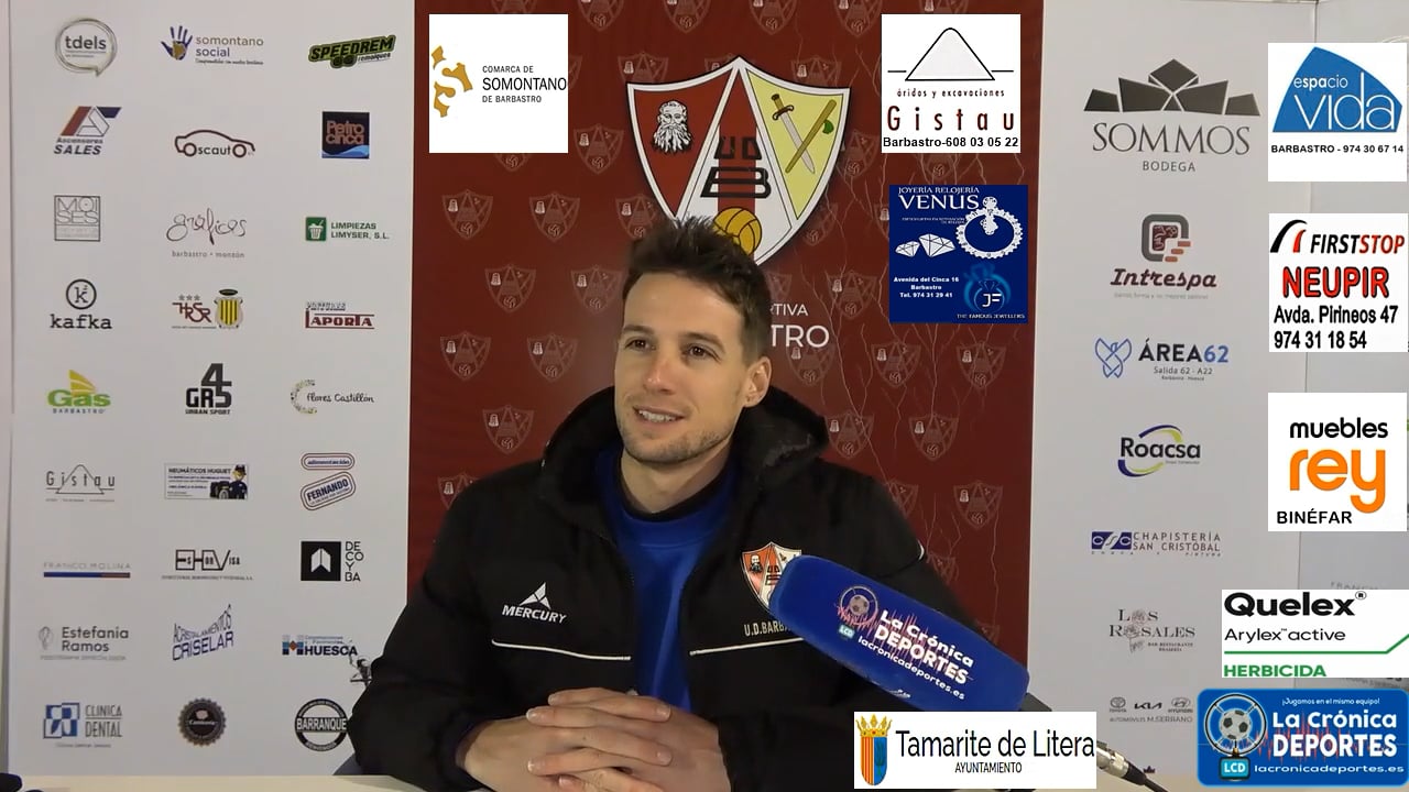 MIGUEL ÁNGEL CARRASQUER (Preparador Fisico UD Barbastro) Jornada 21 / 3ª División "Cada semana preparamos sesiones de entrenamiento especiales, en los 4 días se trabajan cosas diferentes" "El equipo llega bien físicamente para estos últimos