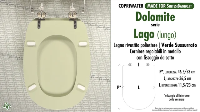 COPRIWATER per wc LAGO (lungo). DOLOMITE. VERDE SUSSURRATO. Ricambio  DEDICATO  online!