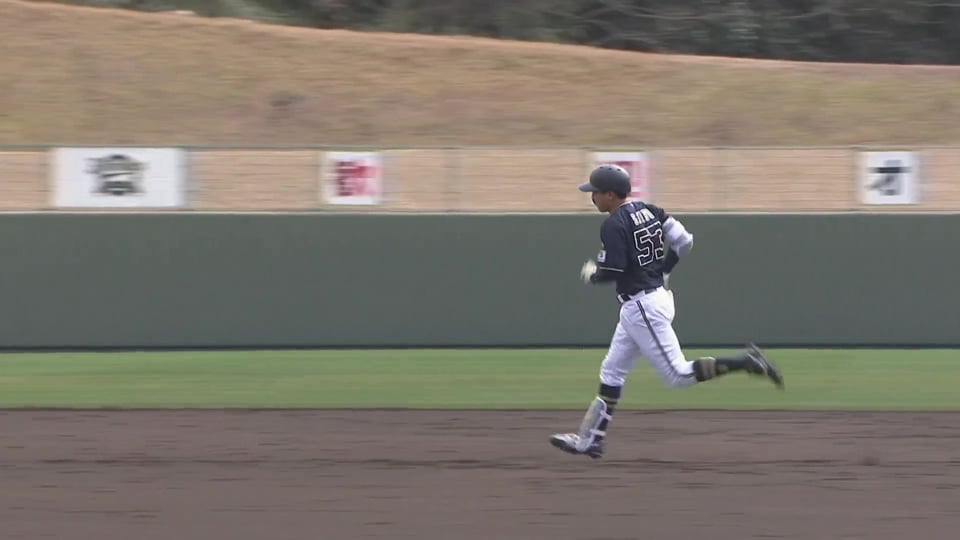 【春季キャンプ紅白戦】勝負強さを見せた!! バファローズ・宜保翔 3ランホームラン!!  2023年2月12日 オリックス・バファローズ