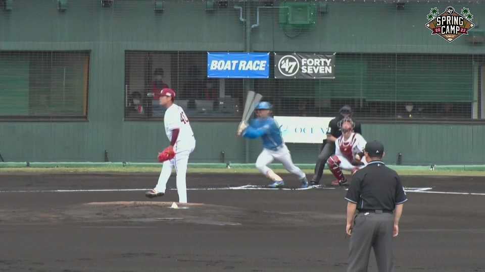 【練習試合】メジャー仕込みのバッティング!! ファイターズ・加藤豪将 ライト前への対外試合初安打!!  2023年2月12日 東北楽天ゴールデンイーグルス 対 北海道日本ハムファイターズ