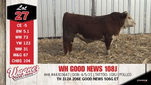 Lot #27 - WH GOOD NEWS 108J