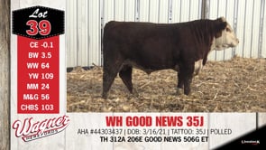 Lot #39 - WH GOOD NEWS 35J