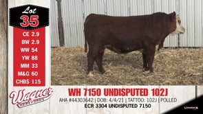 Lot #35 - WH 7150 UNDISPUTED 102J