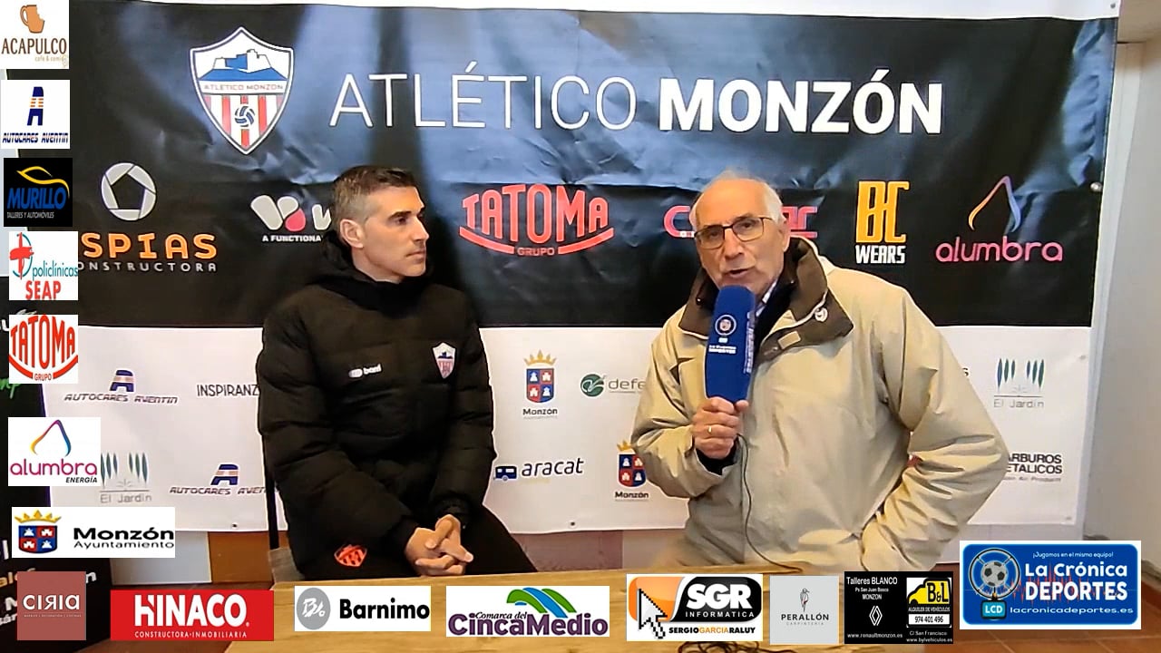 CRISTIAN ABAD (Entrenador Monzón) At. Monzón Alumbra 0-1 Ejea / J 21 / 3ª División