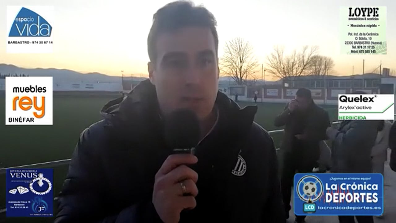 LUIS LEAL (Entrenador La Almunia) CD La Almunia 1-4 UD Barbastro / Jornada 21 / 3ª División