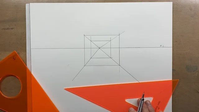 Drawing boxes in two-point perspective - Jon Messer Art Class