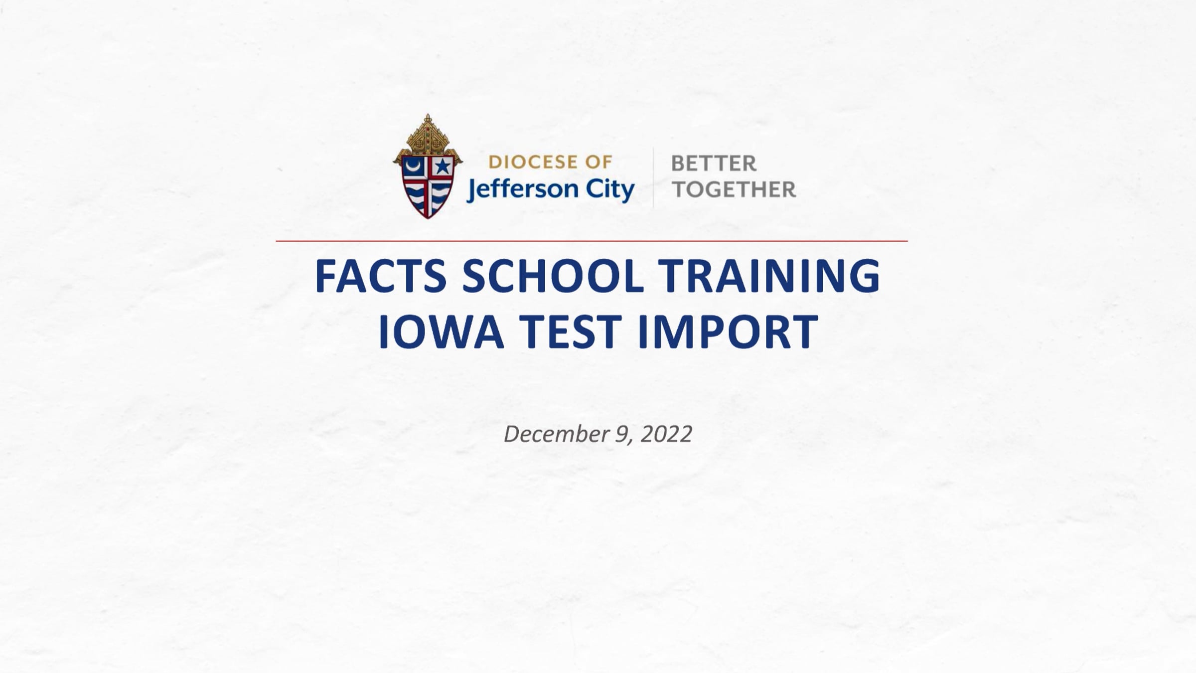 FACTS IOWA Test Import Training 12.9.22 | Videos & Movies on Vimeo