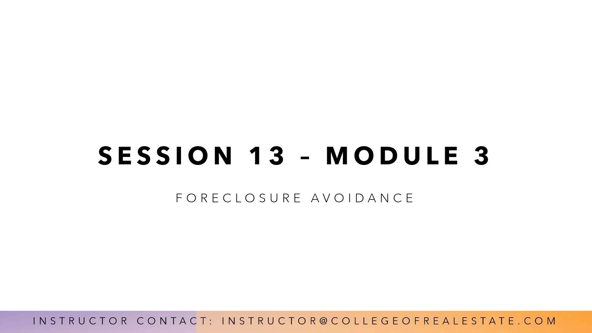 SESSION 13 - MODULE 3 on Vimeo