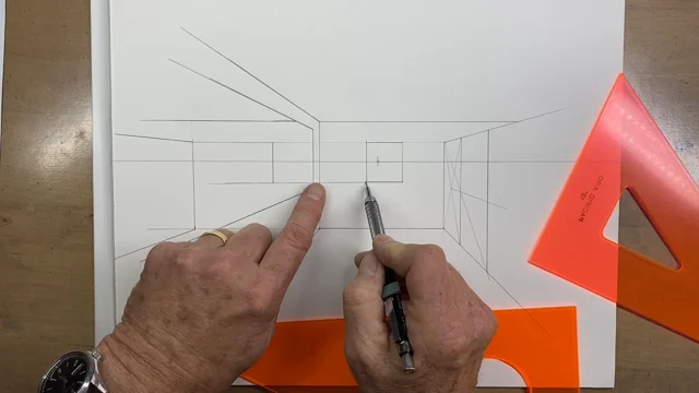 Drawing boxes in two-point perspective - Jon Messer Art Class