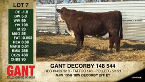 Lot #7 - GANT DECORBY 148 544