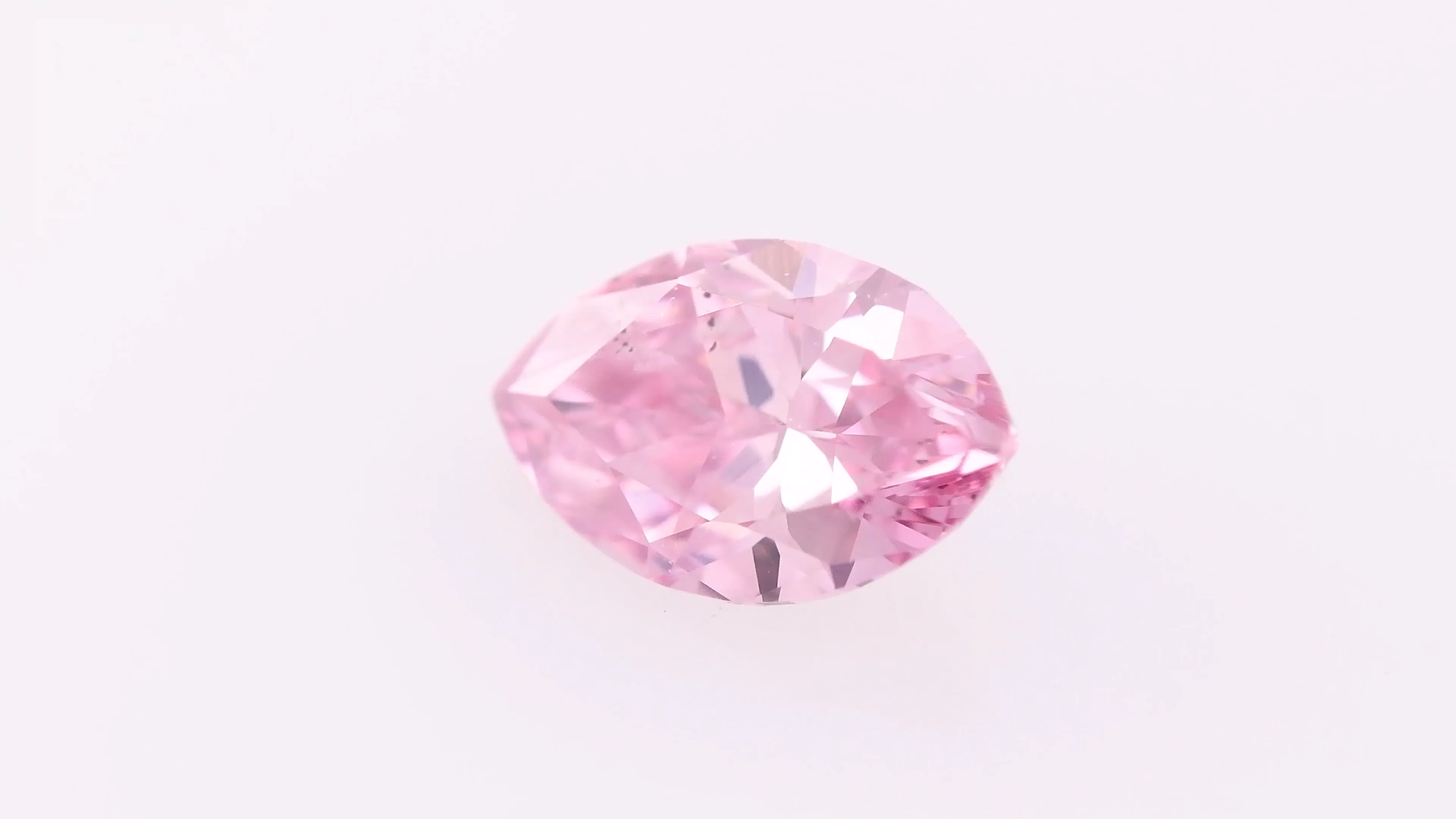 0.114 Ct Fancy Purple Pink I2 Marquise AGT Japan Natural