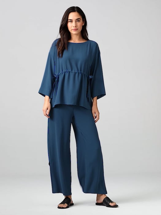 Silk Georgette Crepe Pant with Slits