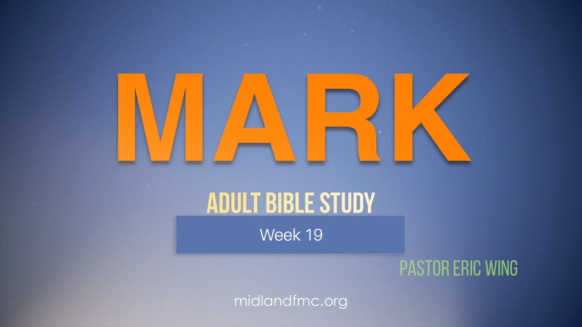 Mark - Adult Bible Study wk19 - A Good Sandwich - Mark 5:21-43 on Vimeo