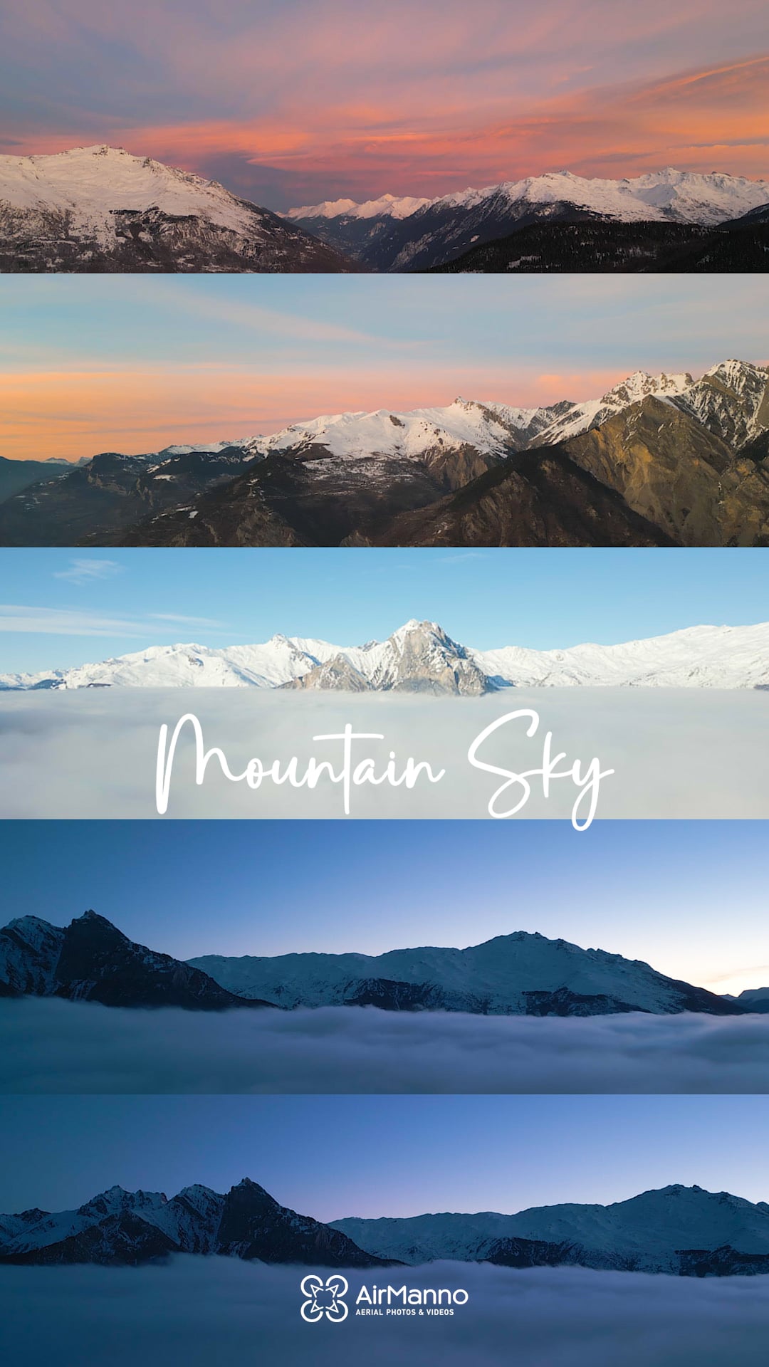 French Alps Mountain Sky by Drone - AirManno - Aerial Photos & Videos