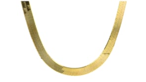 Italian 18kt Gold Over Sterling Herringbone Necklace