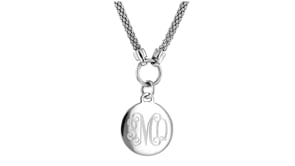 Sterling Silver Personalized Disc Necklace