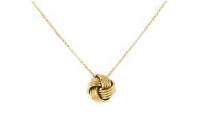 Italian 18kt Gold Over Sterling Love Knot Pendant Necklace
