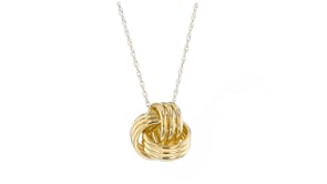 14kt Yellow Gold Love Knot Pendant Necklace