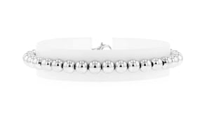 Italian 6mm Sterling Silver Bead Bracelet