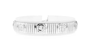 Italian Sterling Silver Diamond-Cut Omega Bracelet