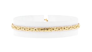 18kt Gold Over Sterling Flat Byzantine Bracelet