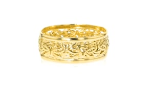 18kt Gold Over Sterling Byzantine Ring