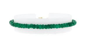 20.00 ct. t.w. Emerald Bead Bracelet with 14kt Yellow Gold Magnetic Clasp